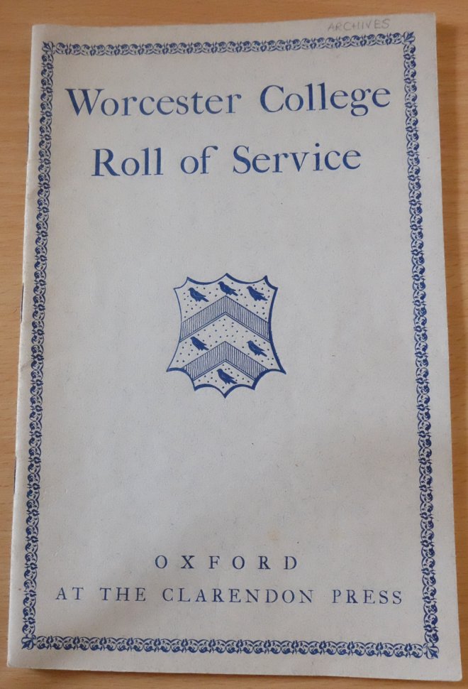 [Worcester College Roll of Service, front cover]