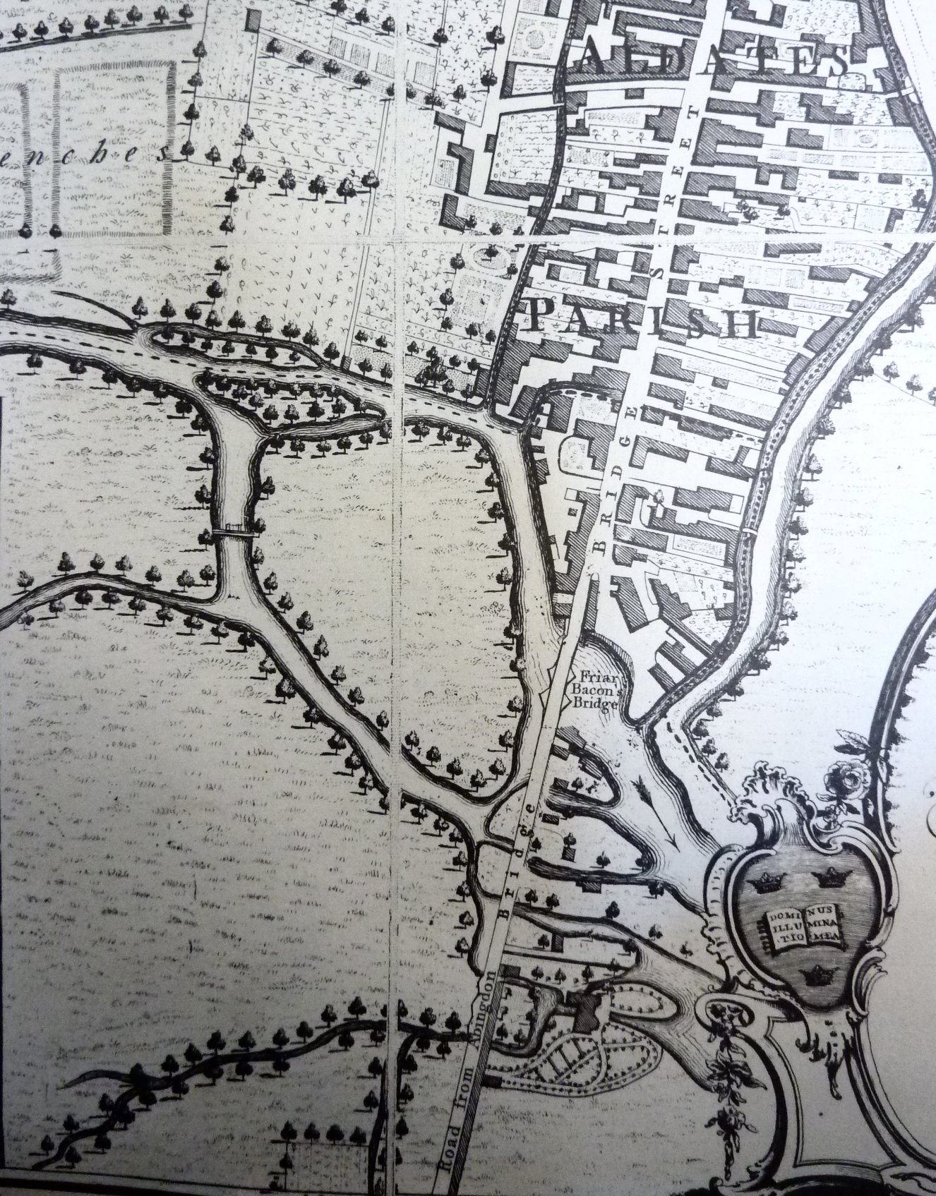 Folly Bridge & St Aldates, Taylors Map of 1750 updated by Faden 1789