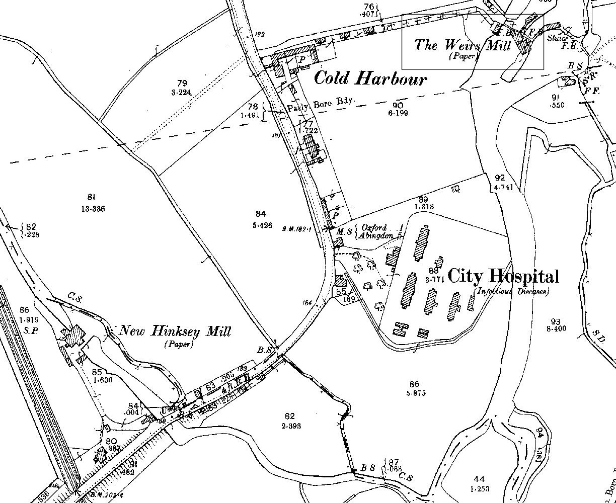 [Cold Harbour OS 1900 Weirs mill highlighted]