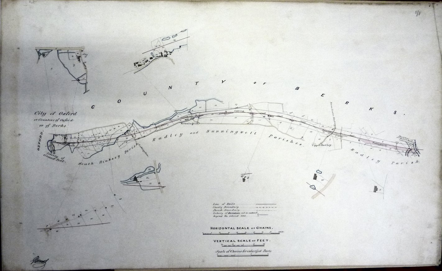 [GWR, Kennington-Oxford, 1843, plan, Parl Archives HL-PO-PB-3-plan1843-01]