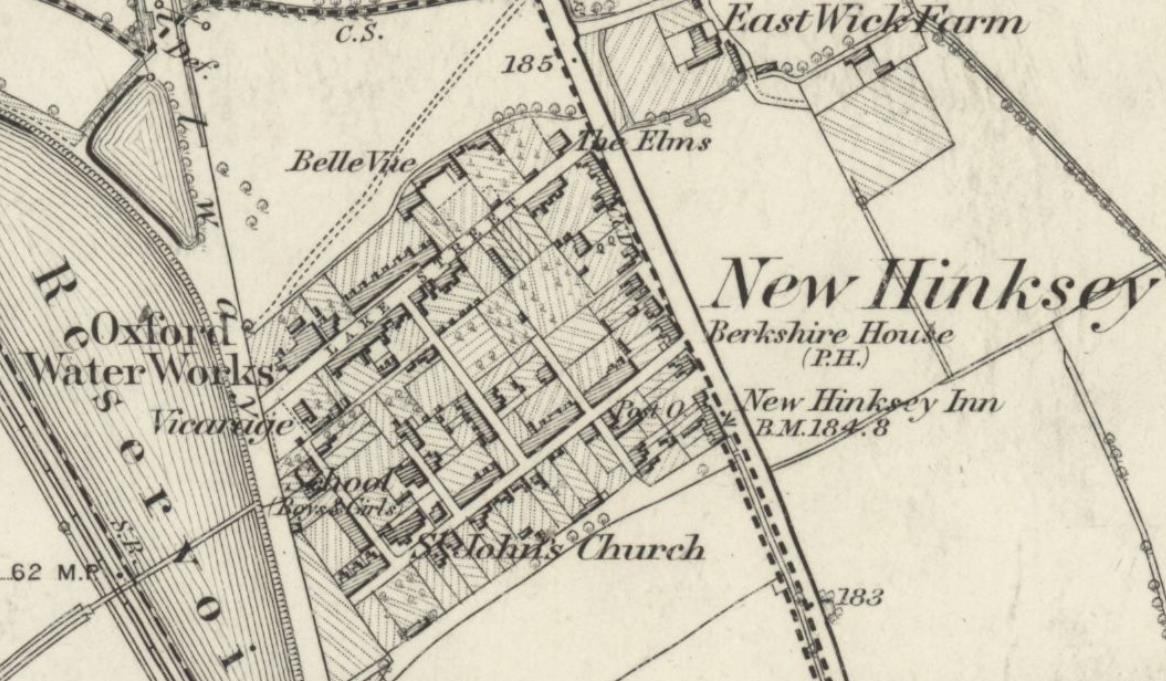 New Hinksey 1876 map extract